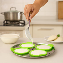 Idli Maker Cups (4 Pcs) – Food-Grade Silicone Non-Stick Idli/ Dhokla/ Egg Poacher Moulds