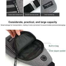 Waterproof Waist Bag, Shoulder Bags USB Charging Earphone Hook Sling Travel Bag (1 Pc / Mix Color)