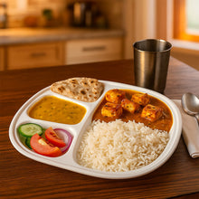 Plastic Large Compartment Dinner Plate / Thali with 4 Sections