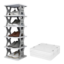 Foldable Shoe Rack (1 Pc, 6 Layers): Space-Saving, Entryway Storage